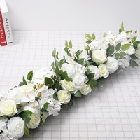 Chemin de table artificiel, mur de fleurs artificielles pour mariage, toile de fond décorative pour fête, en vente, décoration murale florale artificielle pour mariage