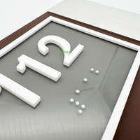 YIYAO plaque de signe de numéro de porte de maison en acier inoxydable, petit métal personnalisé