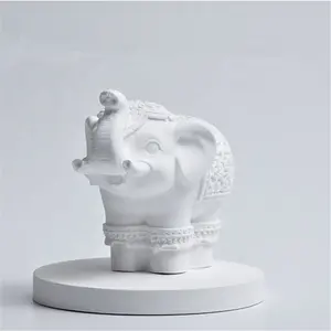 Minyak Esensial Wangi Rumah Bentuk Gajah Putih, Penyebar Aroma Wangi Keramik