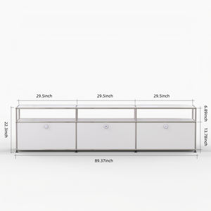 Молочно-белая металлическая мебель, шкаф для телевизора из нержавеющей стали в китайском стиле, модульная мебель большой емкости - Product Image 6