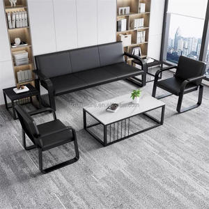 Silla Doble Moderna con Marco Metálico Dorado y Tapicería de Cuero para Sala de Espera, Uso en Hospitales, Aeropuertos y Barberías - Product Image 3