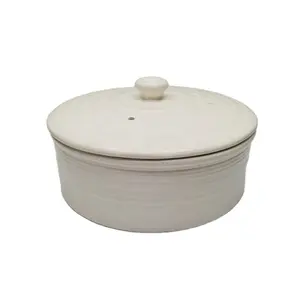 Rote Keramik Tortilla wärmer Schüssel mit Deckel und Loch Pfannkuchen halter Behälter Tortilla Pfannkuchen Wärmer & Servieren