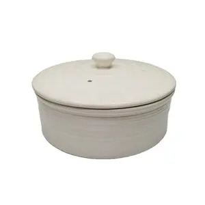 Rode Keramische Tortilla Warmer Kom Met Deksel En Gat Pannenkoekenhouder Container Tortilla Pannenkoek Warmer & Serveren