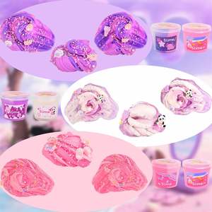 Set de Slime Educativo con Texturas de Nube de Mantequilla y Cristal, Accesorios de Animales Adorables, Actividad de Motricidad Fina para Cumpleaños Infantiles - Product Image 2