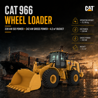 Zuverlässiger Cat 966 Radlader mit Klimatisierter Kabine für Sand- und Kiesbearbeitung sowie Hafenfracht-Handling