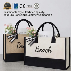 <span class=keywords><strong>Sac</strong></span> Fourre-Tout <span class=keywords><strong>en</strong></span> Toile de <span class=keywords><strong>Jute</strong></span> de Voyage avec Impression de Logo Personnalisée, Grand <span class=keywords><strong>Sac</strong></span> de <span class=keywords><strong>Plage</strong></span> <span class=keywords><strong>en</strong></span> <span class=keywords><strong>Jute</strong></span>, <span class=keywords><strong>Sac</strong></span> Cadeau de Mariage avec Lettrage - Product Image 1