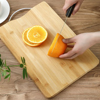 Planche à découper moderne en bois de bambou carbonisé, utilisable des deux côtés pour la cuisine à domicile