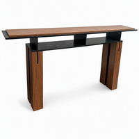 Table console moderne de luxe, table console étroite, table console TV, meubles de salon, table console en bois avec miroir