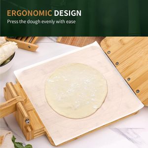 Presse à tortillas populaire en bambou et bois, également pour faire des enveloppes de raviolis - Product Image 3