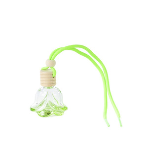 Flacon en verre vide de 8 ml pour huiles essentielles, à suspendre dans la voiture, en forme de fleur, coloré, ornement automobile - Product Image 1