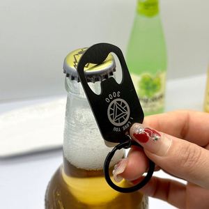 Chaîne en métal et cuir, cadeau souvenir pour la fête des pères, ouvre-bouteille gravé au laser en acier inoxydable, porte-clés - Product Image 2