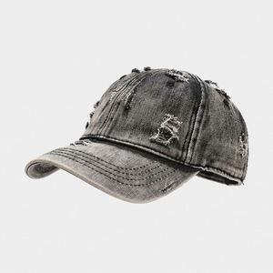 Fashion Unique Direct Factory Low Moq High Quality Vintage Distressed Vintage Baseball <b>Cap</b> <b>Plain</b> Denim Baseball <b>Cap</b> - Product Image 3