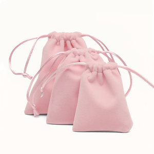 Multi Color Soft Velvet Drawstring Jewelry Pouch Custom Logo Print Dustproof Storage Bag For Necklace Earring Bracelet Gift Pack - Product Image 5