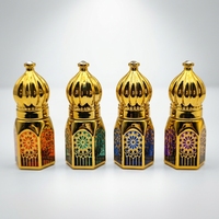 Bouteilles Tola Vides Personnalisables en Or Électroplaqué, Forme Cage à Oiseaux, 3ml, 6ml, 12ml, pour Huile de Parfum Attar avec Bille Applicatrice
