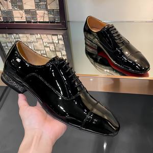 Luxury Men's Elegant Patent Leather Oxford Shoes High Quality Men's Sporty <b>Dress</b> Shoes Pointed-Toe Shiny Patent Leather Shoes - Product Image 5
