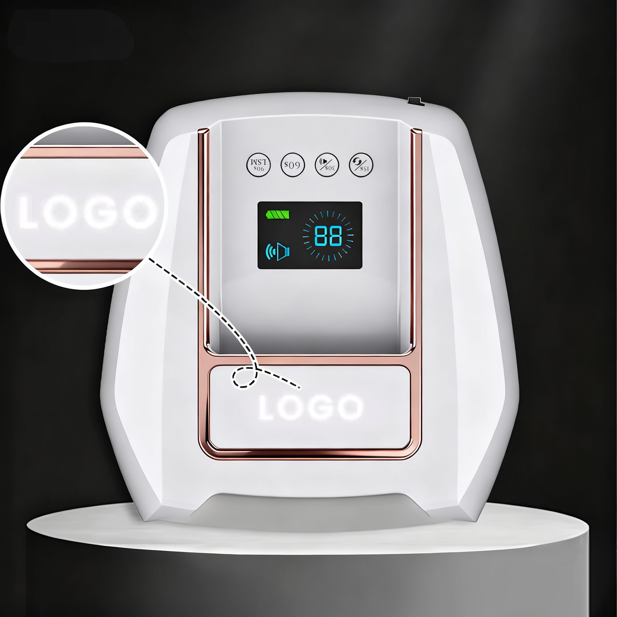 High Power 126w UV Light Led Nail Lamp Rechargeable Uv Lamp Cordless Manicure Nail Polish Dryer for Fast Drying All Gel Polish