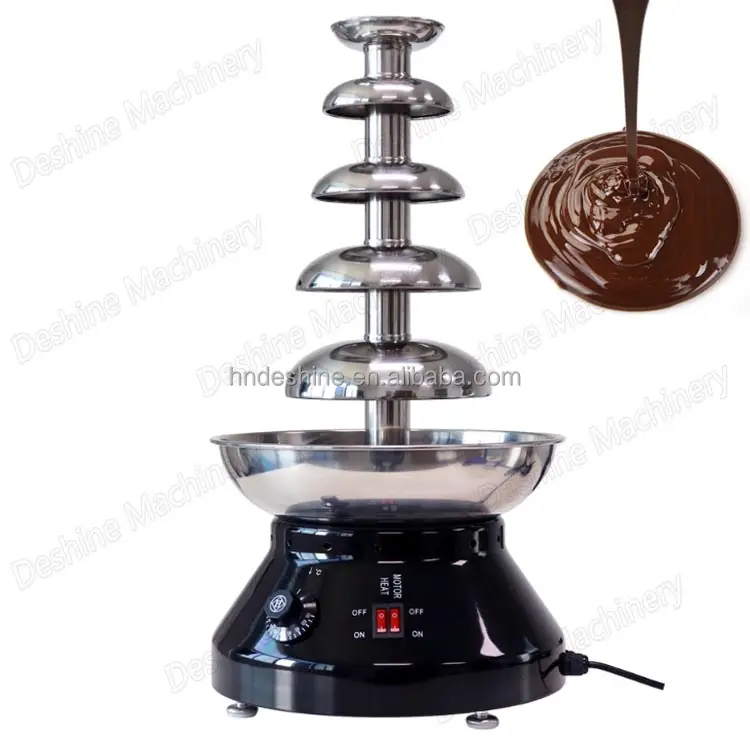 Preço de fábrica Elétrica Chocolate Fondue Fountain 4-5 Tier Chocolate Fountain Machine