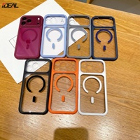 Coque de téléphone magnétique transparente anti-jaunissement en gros IDEAL pour iPhone 15 16 17 18 Pro Max, antichoc en PC, Fundas Movil