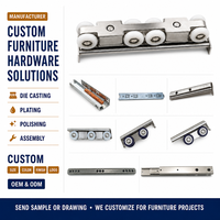 Roulettes coulissantes personnalisées en aluminium avec roulement durable pour portes de patio et cloisons résidentielles