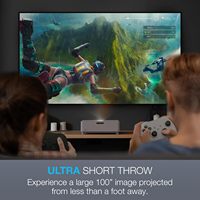 Projecteur Inask YNW450 à ultra courte focale, haute luminosité, 4500 lm, projecteur laser 3LCD