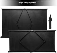 Écran de projection sur pied portable, manuel, à déroulement, sans corde, pour projecteur sur pied, pour extérieur et intérieur