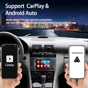Lecteur multimédia vidéo Android Auto et CarPlay avec écran tactile de 7 pouces, navigation <span class=keywords><strong>GPS</strong></span> intégrée, vidéo de voiture pour <span class=keywords><strong>Mercedes</strong></span>-Benz <span class=keywords><strong>Classe</strong></span> <span class=keywords><strong>C</strong></span> <span class=keywords><strong>W203</strong></span> - Product Image 2