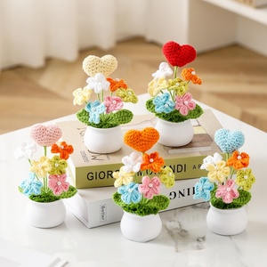 Planta en Maceta 3D de Hilo Terminado, No <span class=keywords><strong>Me</strong></span> Olvides, Árbol de Nubes, Tejido a Mano, Suave, Ecológico, Adorno Pequeño para Oficina, Coche, Año Nuevo Chino - Product Image 6