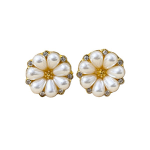 Cabello hecho a mano, venta directa de fábrica, materiales Diy, flor de aleación, botones de diamantes, tocados, accesorios de flores de perlas - Product Image 2