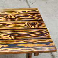 Muebles de jardín retro para exteriores, mesa rectangular con estructura duradera, mesa de restaurante de madera maciza para Espacio Público Urbano