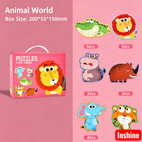 Puzzle d'animaux en gros morceaux, 6 thèmes, ensemble de puzzles pour tout-petits, jouet éducatif, boîte cadeau pour garçons et filles
