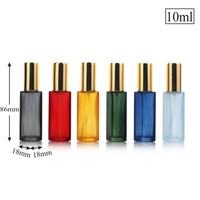 Mini atomiseur de parfum coloré 6 ensemble de bouteille de parfum en verre rechargeable de voyage de parfum de 10ML petit Portable