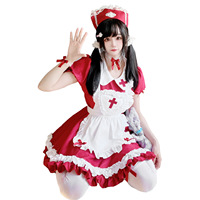 Costumes de Cosplay de Fille de Style Japonais Doux, Robe de Princesse Lolita, Croix, Grande Taille, Halloween, Nonne, Noël