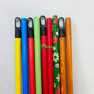 Wholesale 120cm Eco-friendly Durable Eucalypytus Wood PVC Coated Colored Plastic <b>Mop</b> Handle Hard Flagged Bristle Home Broom - Product Image 6