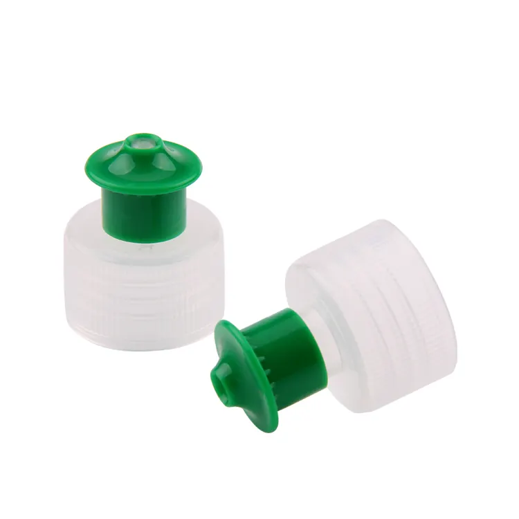 Free Sample Custom Logo Manufacture 24mm 28mm Plastic Water Bottle Push Pull Cap PP Liquid Soap Cap