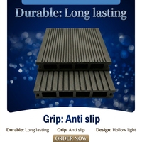 Plancher en composite bois-plastique (WPC) SINKO EXW, prix compétitif, moderne, antidérapant, carré, creux et léger, durable, pour extérieur et jardin.