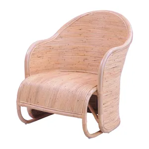 High quality wooden Dining seat garden Chair made of rattan cane and rattan jawit lamination originally from Indonesia