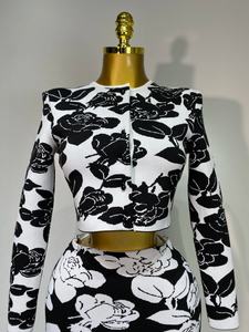 Completo Due Pezzi da Donna, <span class=keywords><strong>Abito</strong></span> Aderente a Maniche Lunghe in Jacquard, per Eventi di Gala, <span class=keywords><strong>Red</strong></span> <span class=keywords><strong>Carpet</strong></span>, Feste di Compleanno - Product Image 5