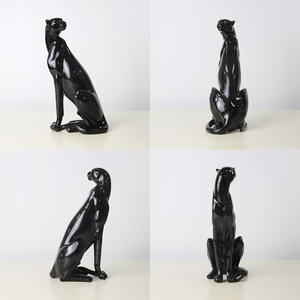 Redeco-Animal de poliresina dorado para decoración del hogar, nuevo diseño, creativo, leopardo - Product Image 4