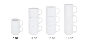 Chất lượng cao DIY thăng hoa khoảng trống cốc cà phê 5oz Stackable ly Set thăng hoa - Product Image 5