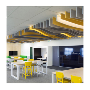 Pannello acustico del soffitto in poliestere che appende <span class=keywords><strong>pannelli</strong></span> acustici del controsoffitto fonoassorbente pannello acustico per l'ufficio - Product Image 2