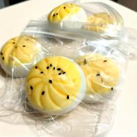 Jouet anti-stress mignon en forme de pain chinois spécial au jaune d'œuf, extensible, souple, en TPR, à rebond rapide, pour le bureau, la maison, les enfants et les adultes