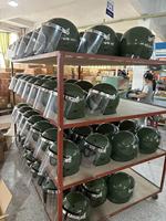 Casque de sécurité anti-impact avec visière, résistant aux coups de couteau, ignifuge, en PC, anti-émeute
