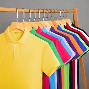 เสื้อเชิ้ตผู้ชายสีพื้นผ้าฝ้ายแขนสั้น พิมพ์ลายโลโก้ด้านหน้าด้วยเทคนิคฮีททรานเฟอร์ สวมใส่สบาย ระบายอากาศได้ดี ผ้าปิเก้ถัก - Product Image 2