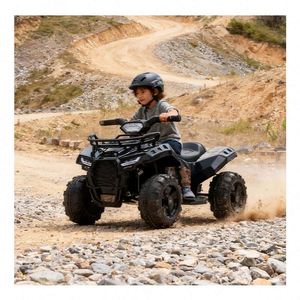 Battery Electric Ride-On Car for Kids Rechargeable with LED Lights Music Durable <b>Plastic</b> Construction for Outdoor Play - Product Image 4