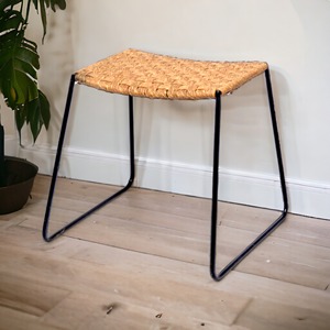 Modern Outdoor <b>Stools</b> Wooden Hand Woven Seat Metal Frame Custom Cheap Wood Exporter <b>Kitchen</b> Hotels Malls Resorts Restaurants - Product Image 6
