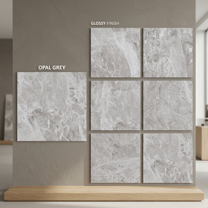 Azulejos de Porcelana Esmaltada con Aspecto de Piedra Natural Color Piedra Marrón, Acabado Brillante Premium, 32x32 Pulgadas - Product Image 2