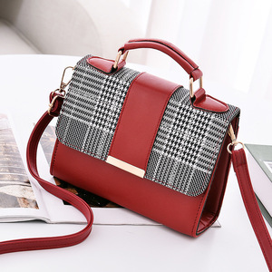 Bolso de hombro elegante de lujo para mujer, bolso cruzado a la moda con patrón a cuadros en blanco y negro, uso diario - Product Image 6