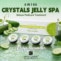 Kit de Pédicure en Gelée de Concombre 4 Étapes, Crystals Jelly, Soin des Pieds Spa, Personnalisable OEM pour Fournitures de Salon de Manucure - Vente en Gros