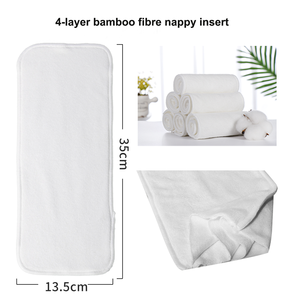 1-3 anni bambino riutilizzabile assorbente Anti-perdita pannolino combinazione pacchetto <span class=keywords><strong>6</strong></span> pannolini 12 inserti di bambù Napie caratteristica stampata - Product Image 2