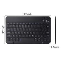 Mini Teclado Inalámbrico Bluetooth de 10 Pulgadas para Teléfono Celular y Tableta, Compatible con Android, iOS y Windows